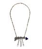 Roy Talahaftewa - Hopi Contemporary Lapis Lazuli and Sterling Silver Overlay Necklace