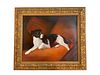 Count Bernard de Claviere, (French, 1934-2016), Oil on Board of Dog