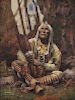 Howard Terpning b. 1927 CAA, NAWA, OPA | Holy Man of the Blackfoot Ed. 195/975