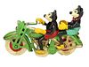 Disney Cast iron Mickey and Minnie Mouse On Motorcycle