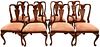 Set of 10 Mahogany Queen Anne Style Dining Chairs