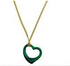 18k Elsa Peretti Open Heart Jade Necklace