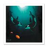 In the Company of Orcas Limited Edition Giclee on Canvas by renowned artist WYLAND, Numbered and Hand Signed with Certificate of Authenticity.