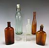 VINTAGE APOTHECARY GLASS BOTTLES 