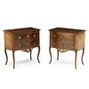 PAIR OF CONTINENTAL CHERRY COMMODES