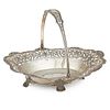 STERLING SILVER SWING ARM FOOTED BASKET