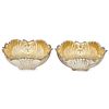 WHITING CABBAGE FORM STERLING SILVER SALAD BOWLS