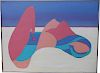 Signed 20th C. Abstract Reclining Figure