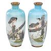 PAIR OF ANDO TYPE JAPANESE CLOISONNE VASES