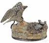 Cast iron Eagle and Eaglets mechanical bank, manufactured by J. & E. Stevens Co.
