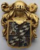 Antique Wood Carved Coat of Arms