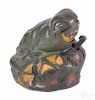 Cast iron Frog on Rock mechanical bank, manufactured by Kilgore Co.