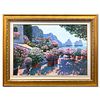 Howard Behrens (1933-2014), "Island of Capri" Framed Original Oil Painting on Canvas (50.5" x 66.5"), Hand Signed with Letter of Authenticity.