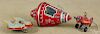 SH Japanese tin friction Friendship 7 space toy, 20th c., 9'' l.