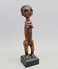 Carved Wooden African Figure on stand