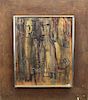 Clark, Signed 20th C. Figural Abstract Painting