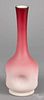 Peach blow bottle vase, late 19th c., 12 3/4'' h.
