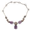William Spratling Mexican Amethyst, Sterling Silver Necklace