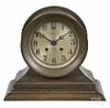 Chelsea Clock Co. brass Ships Bell mantel clock, early 20th c., 9 3/4'' h.