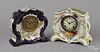 Two porcelain mantel clocks, ca. 1900, to include Gilbert and Ansonia with a Royal Bonn case