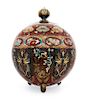 An Impressive Cloisonne Enamel Covered Jar Height 23 inches.