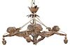 A Continental Figural Four-Light Chandelier Diameter 17 1/4 inches.