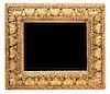 An Italian Carved Giltwood Mirror Height 31 x width 35 1/4 inches.