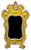 An Italian Rococo Style Painted and Parcel Gilt Mirror Height 40 1/2 x width 23 1/2 inches.