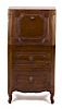 A French Provincial Style Walnut Side Cabinet Height 28 1/4 x width 13 3/4 x depth 10 inches.