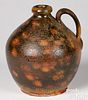 Squat redware jug, 19th c.