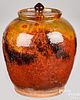 Bristol County, Massachusetts redware jar, cover
