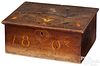 Pennsylvania walnut Bible box, dated 1803
