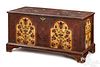 Pennsylvania painted pine dower chest, ca. 1790