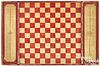 Painted checkers and parcheesi gameboard