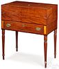 New England Sheraton mahogany desk, ca. 1810