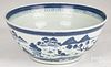 Chinese export porcelain Canton punch bowl
