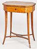 Mid-Atlantic curly maple sewing stand, ca. 1805