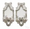 Pair of Venetian mirrored wall sconces, early 20th c., 18 1/2'' h.