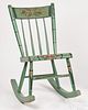 Mifflin County painted plank seat rocking chair