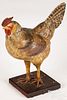 John Reber carved and gessoed chicken