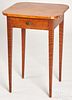 New England Federal tiger maple one-drawer stand