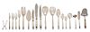 A Georg Jensen Sterling Flatware Service for Eight, DENMARK, 1915, Acorn pattern, comprising; 12 oyster forks 12 mocha spoons