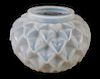 A Rene Lalique Opalescent Glass Languedoc Vase Height 9 x diameter 12 inches.