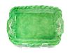 A Dodie Thayer Lettuce Ware Rectangular Serving Dish Length 13 inches.