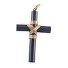 Gregory 18k Gold Onyx Large Cross Pendant