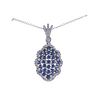 Kallati Gold Diamond Sapphire Pendant Necklace 