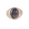 14k Gold Diamond Black Sapphire Ring