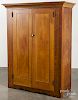 Painted pine wall cupboard, 61'' h., 42'' w.
