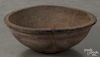 Large turned and painted bowl, 7 1/2'' h., 22'' dia.