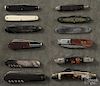 Twelve assorted pocket knives, to include Kaufmann & Sons, Frank Buster, Giesen & Forsthoff, etc.